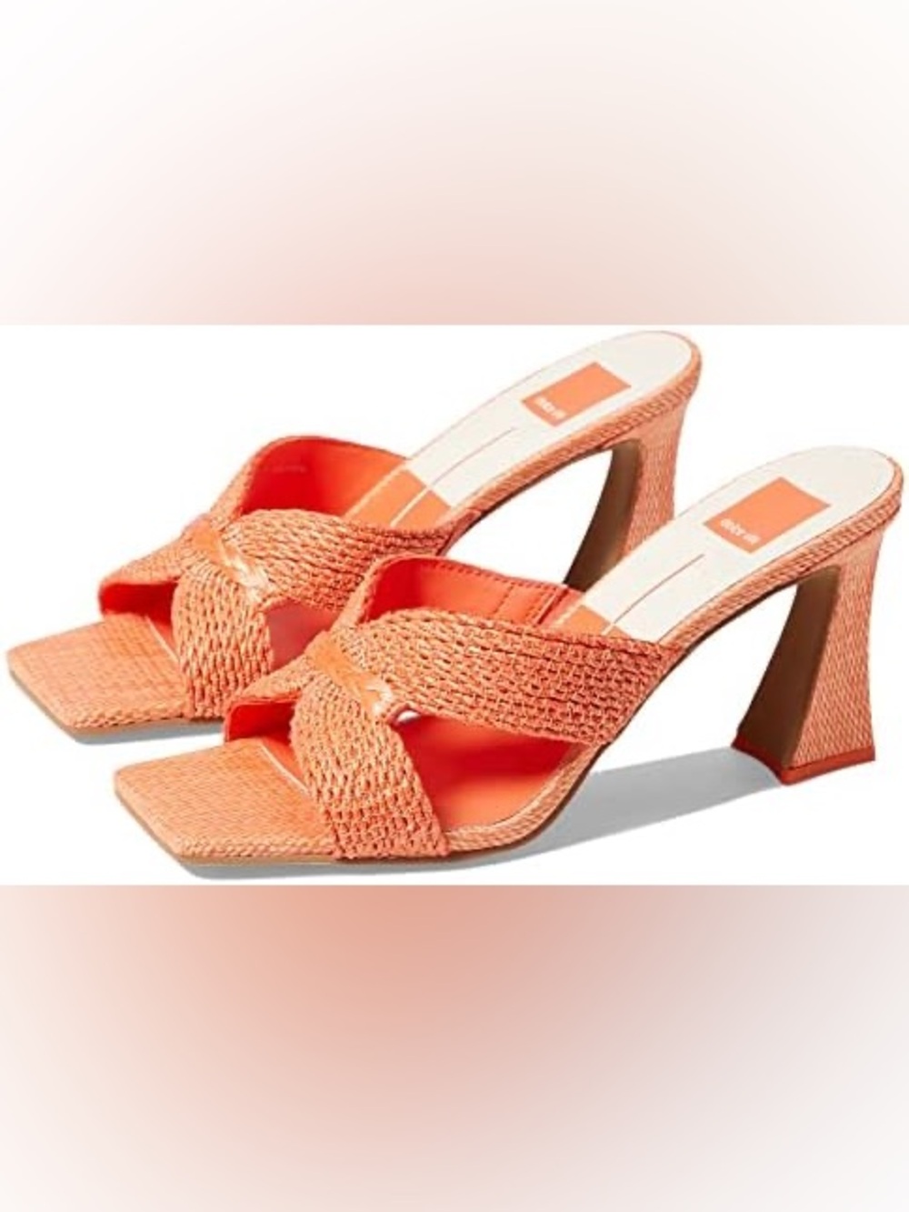 Dolce Vita Nitro Heels - Orange Raffia - 8.5